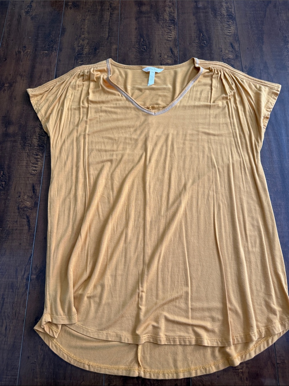 Matilda Jane Short Sleeve V-Neck Tunic in Mustard